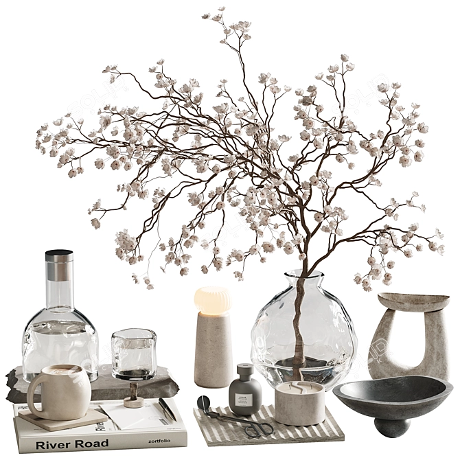 Elegant Decor Set 3DS Max 3D model image 1