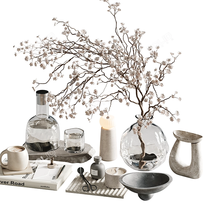 Elegant Decor Set 3DS Max 3D model image 6