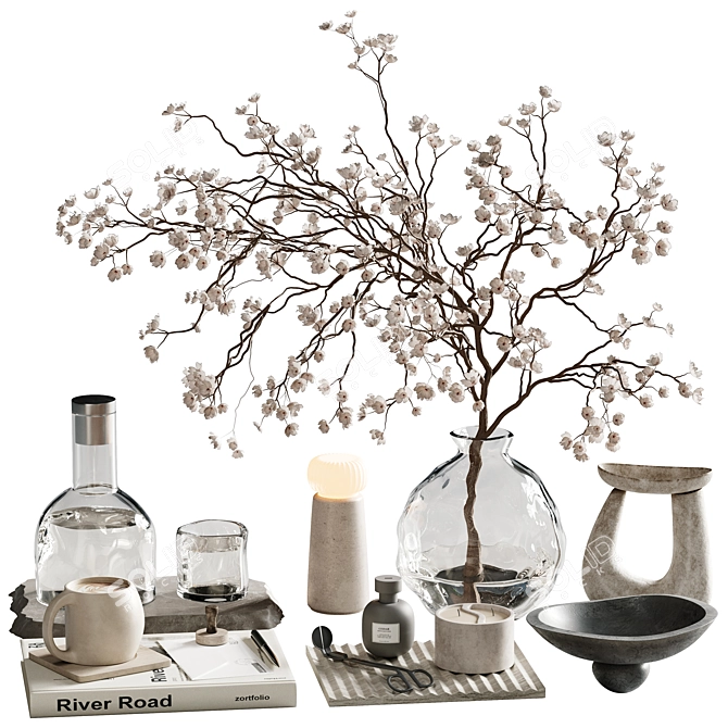 Elegant Decor Set 3DS Max 3D model image 8