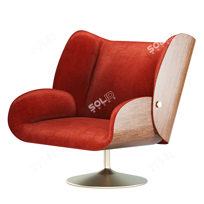 Stylish and Comfortable Armchair Design 3D model image 3