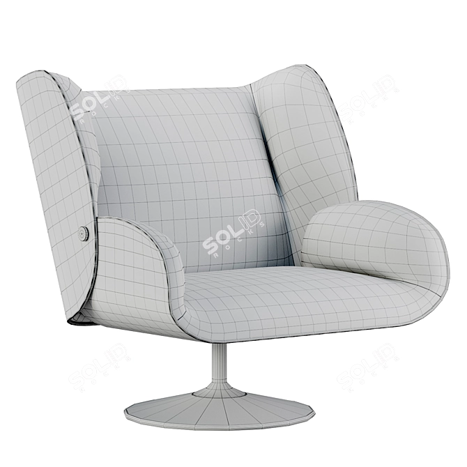 Stylish and Comfortable Armchair Design 3D model image 4