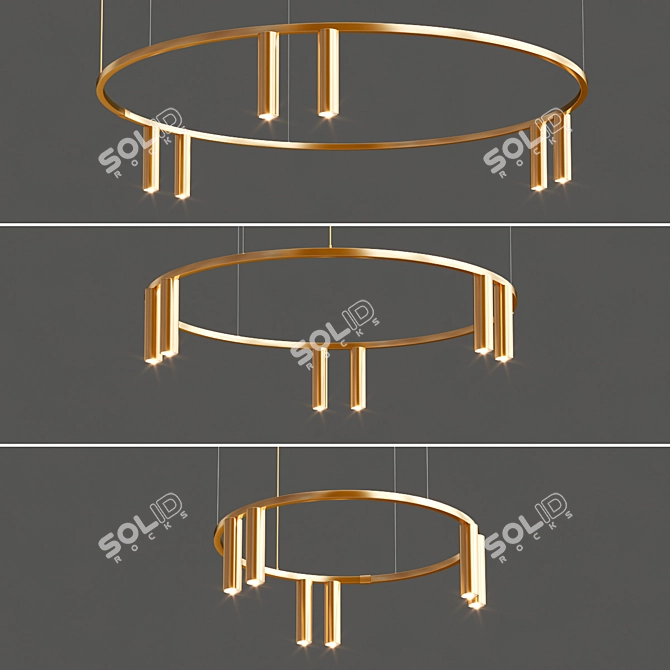  Suspension Rings Set Twins Height 3D model image 3