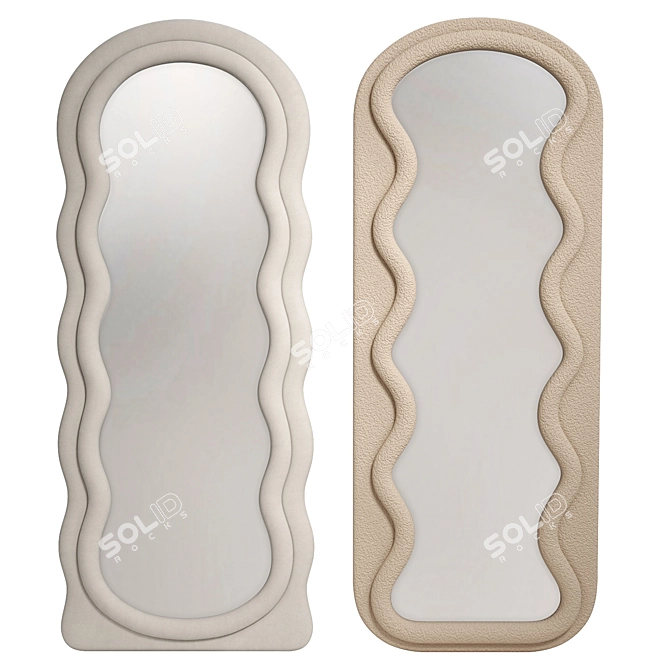 Full Body Mirror with Lights 3D model image 1