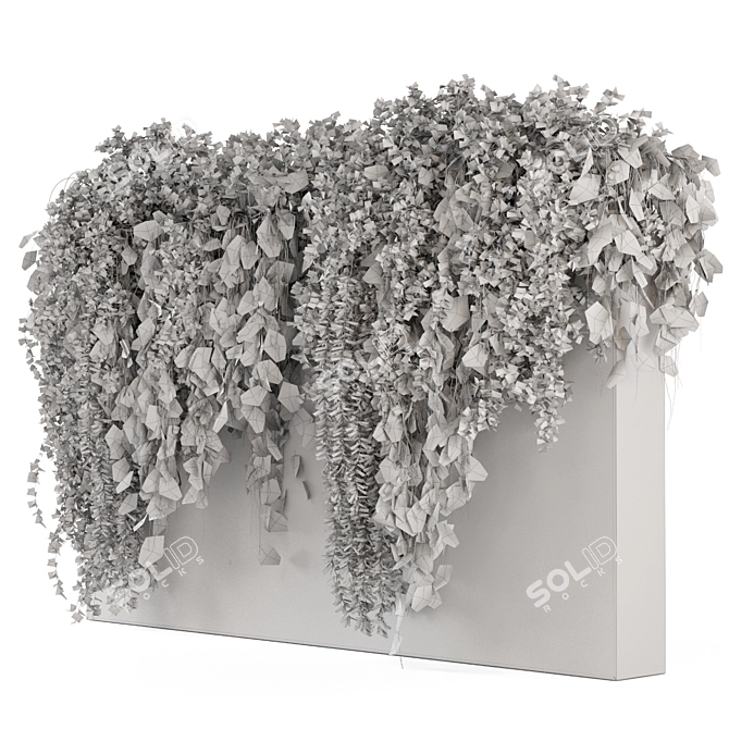 Concrete Wall Hanging Plants Set 3D model image 6