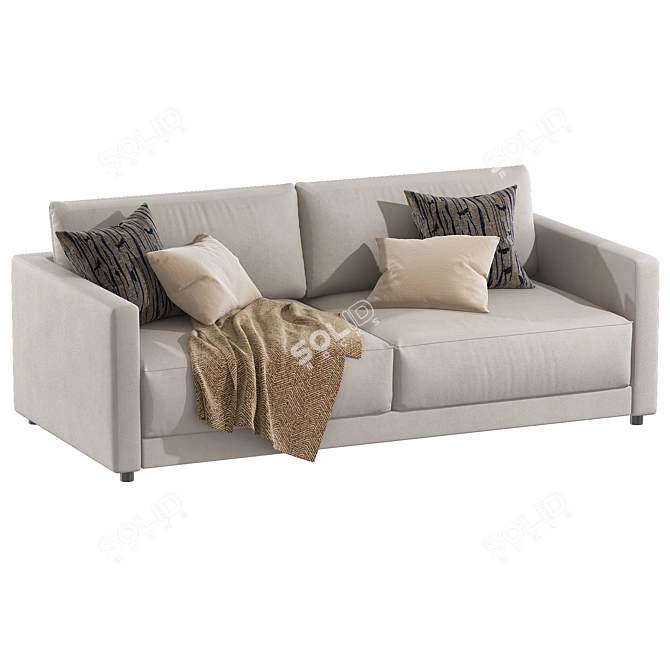 Modern Deep Seat Sofa Furniture 3D model image 1