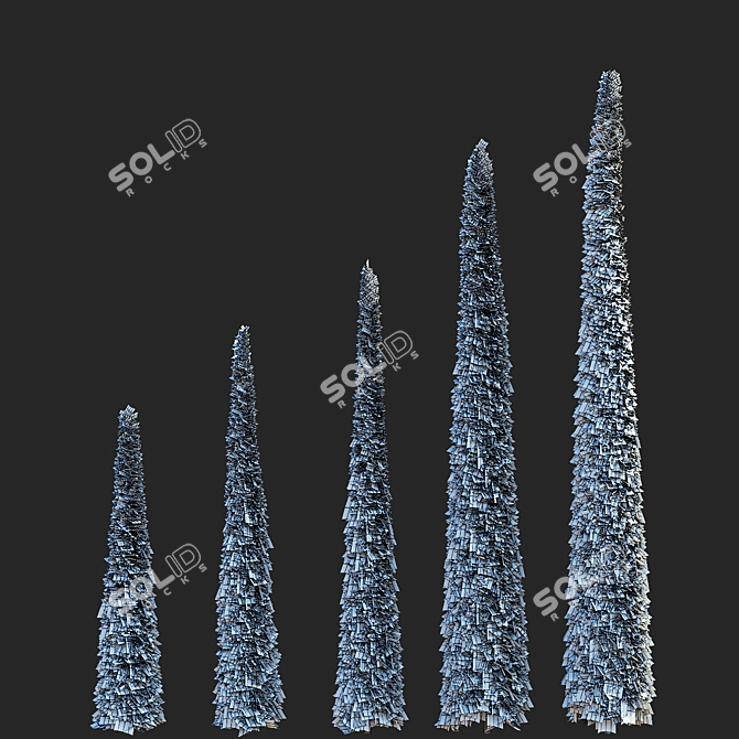 Trimmed Western Thuja Cones 3D model image 6