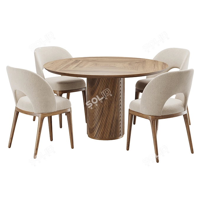 Boerum Dining Chair Set 3D model image 2