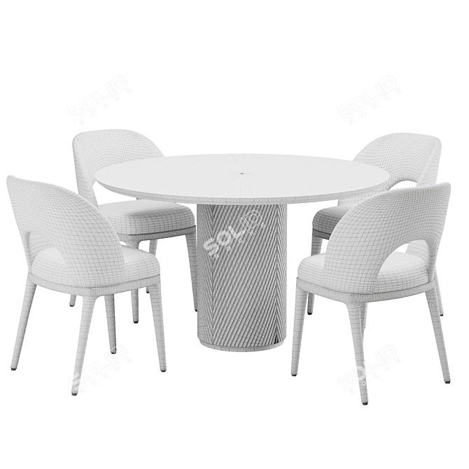 Boerum Dining Chair Set 3D model image 5