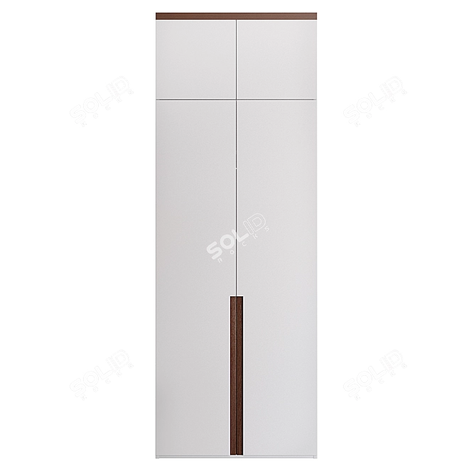 Customizable Minimalistic Wardrobe Cabinet 3D model image 6
