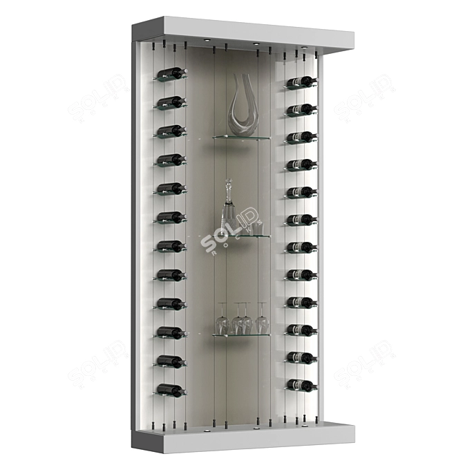 Float Glass Wine Shelf (Blue Grouse) 3D model image 4