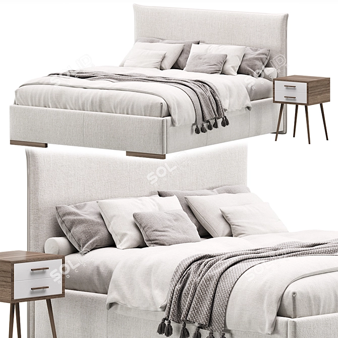 Elegant Slipson 180 Bed by Divan.ru 3D model image 5