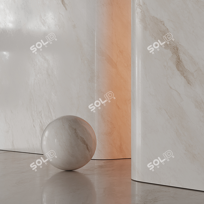 Luxury Marble Texture Set - 8K 3D model image 1