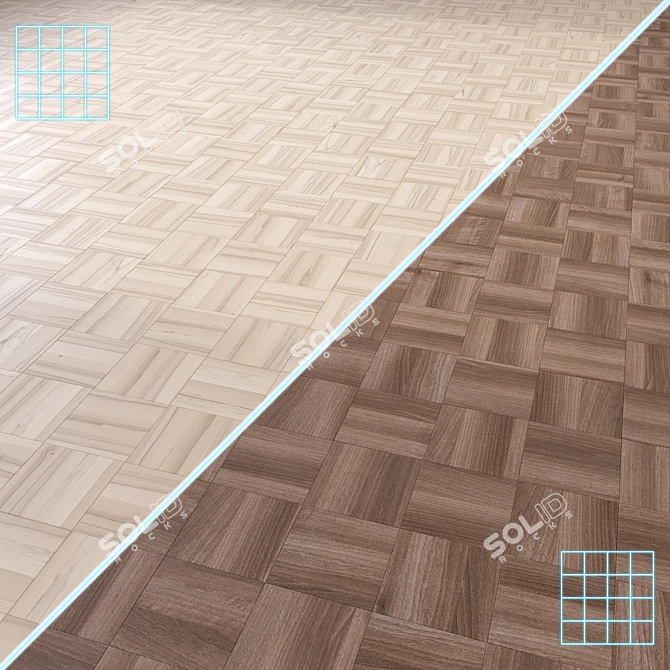 High-Quality 3D Wood Floor Model 3D model image 1