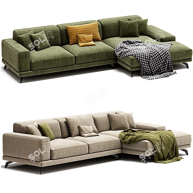 Nobonobo FEZA Sectional Sofa Unique 3D model image 5