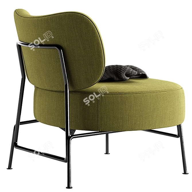 Stylish KAPOOR Easy Chair Design 3D model image 6