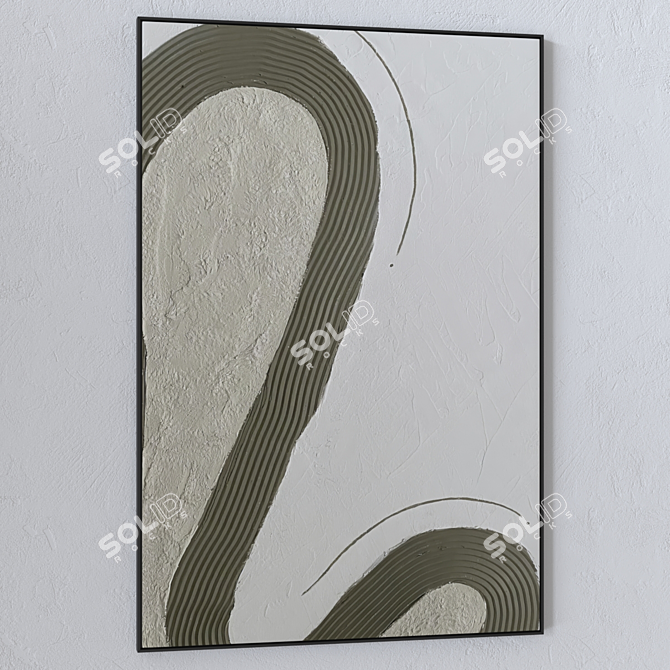 Wooden Frame Wall Art Set 3D model image 4