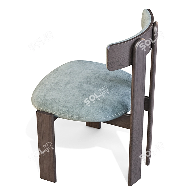 Pi Chair: Minimalist Comfort Icon 3D model image 5