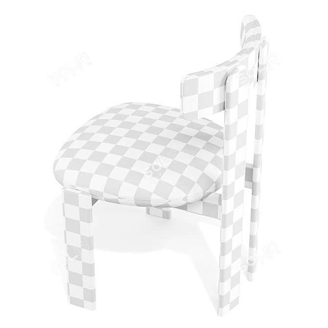 Pi Chair: Minimalist Comfort Icon 3D model image 6