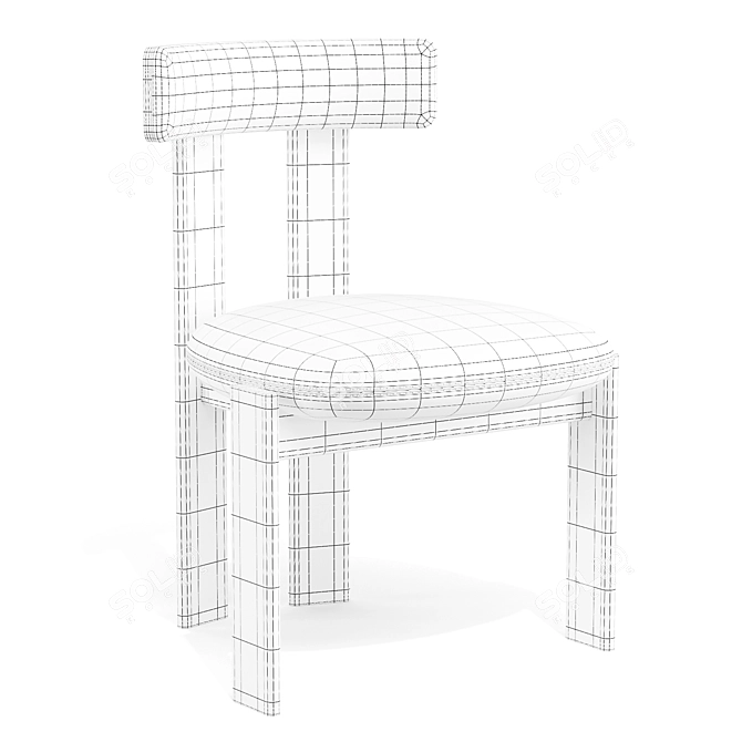 Pi Chair: Minimalist Comfort Icon 3D model image 7