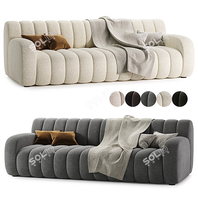 Modern Modular Zibby Sofa 3D model image 2