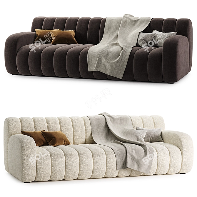 Modern Modular Zibby Sofa 3D model image 5