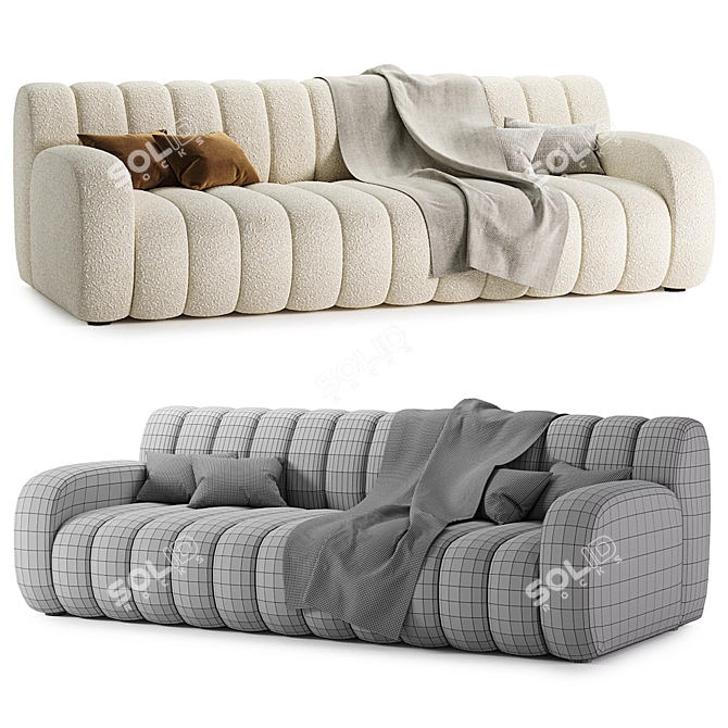 Modern Modular Zibby Sofa 3D model image 7