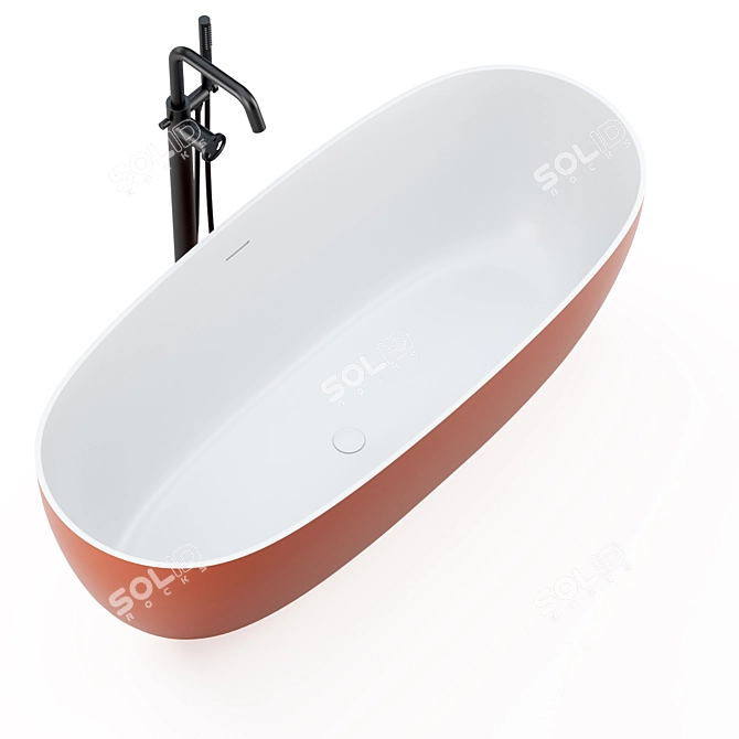 Disenia Ellisse Oval Freestanding Bath 3D model image 2