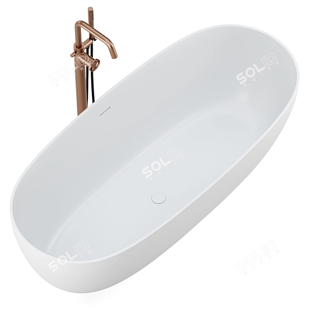 Disenia Ellisse Oval Freestanding Bath 3D model image 3