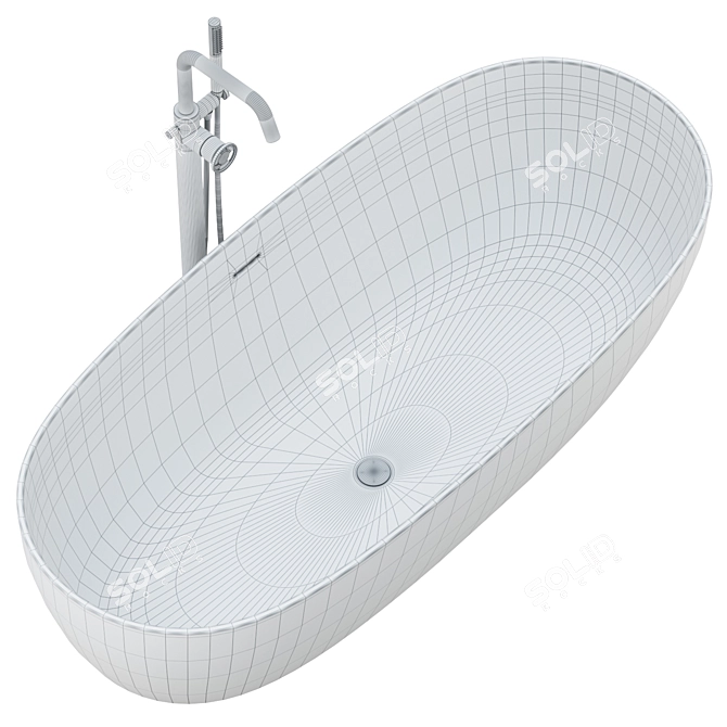 Disenia Ellisse Oval Freestanding Bath 3D model image 5