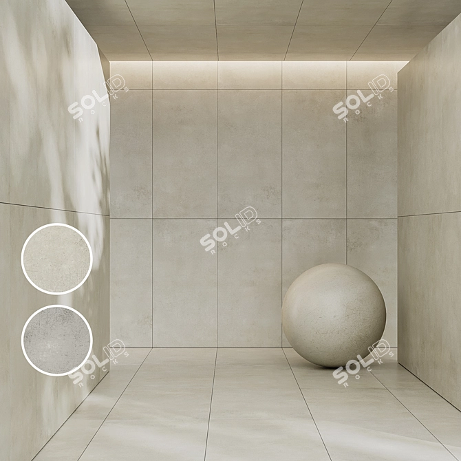 Fabrika Beige Grey Ceramogranit Tiles 3D model image 1