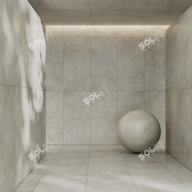 Fabrika Beige Grey Ceramogranit Tiles 3D model image 4