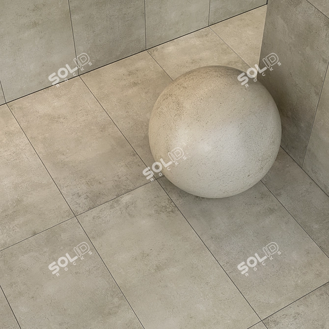 Fabrika Beige Grey Ceramogranit Tiles 3D model image 5