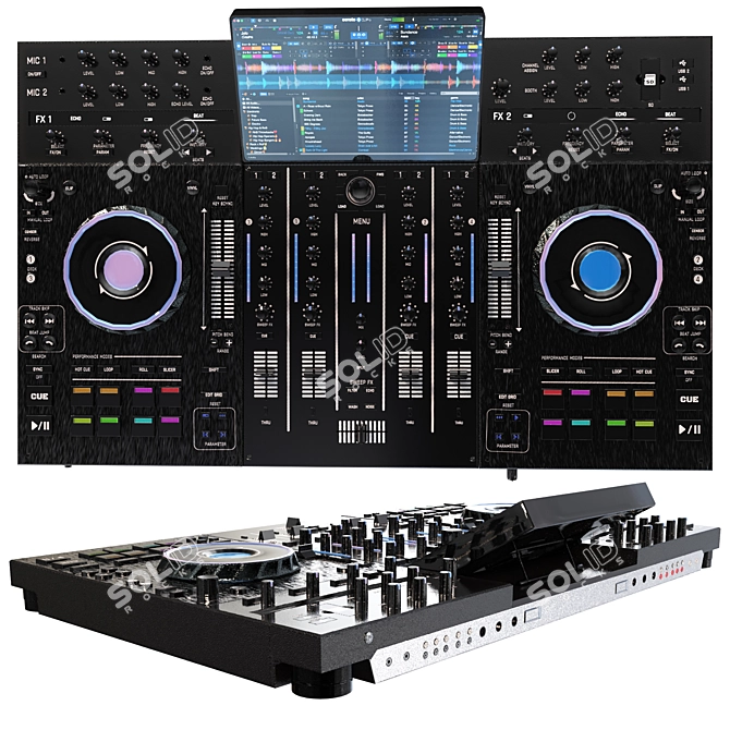 High-Quality DJ Turntable Model 3D model image 1