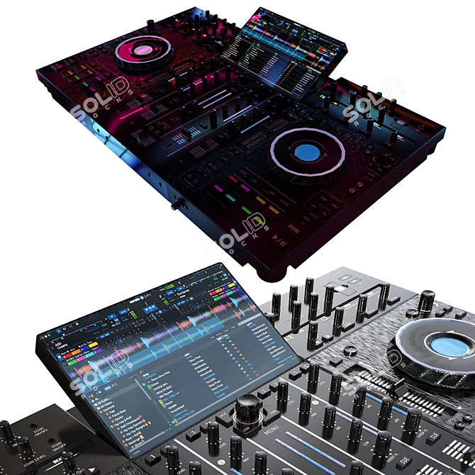 High-Quality DJ Turntable Model 3D model image 3