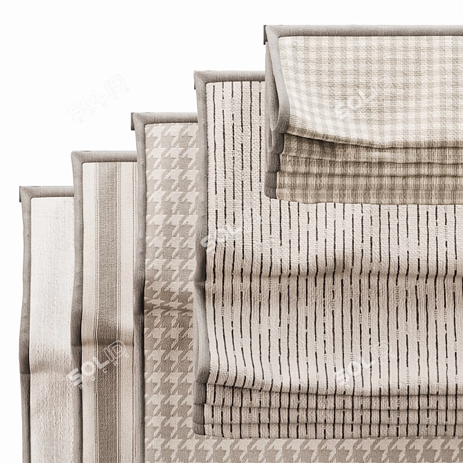 Roman Shades Collection: Corona-Ready 3D model image 3