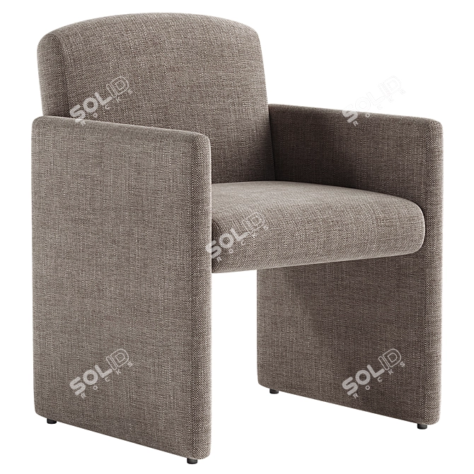 Justine Brown Dining Armchair 3D 3D model image 1
