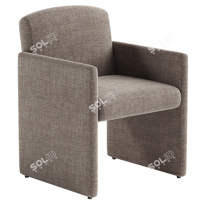 Justine Brown Dining Armchair 3D 3D model image 2
