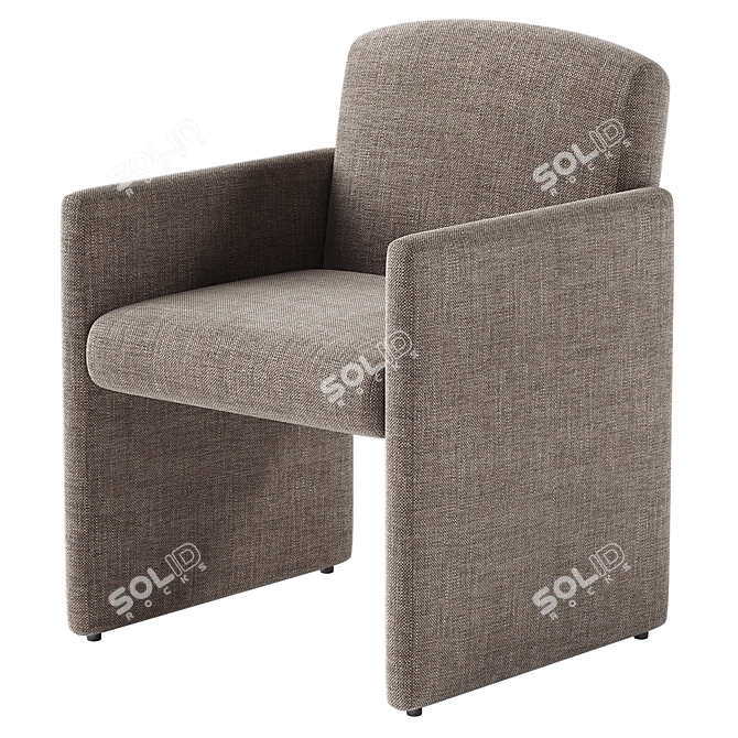Justine Brown Dining Armchair 3D 3D model image 3