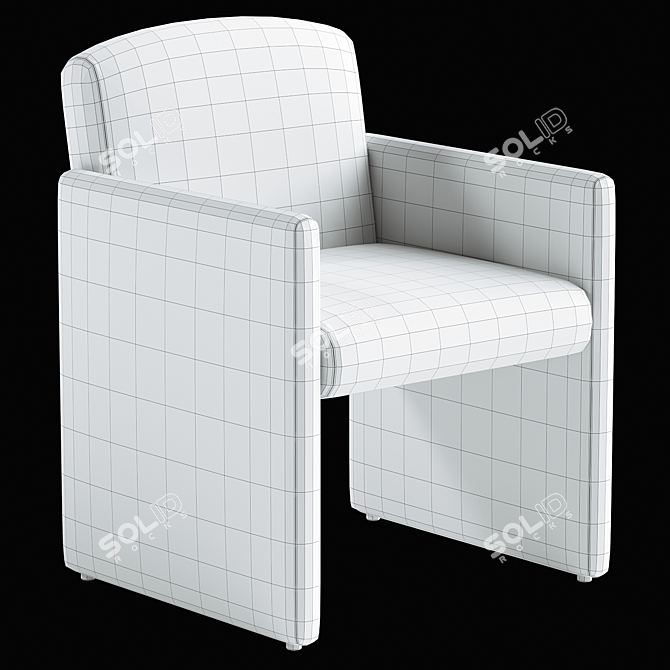 Justine Brown Dining Armchair 3D 3D model image 4