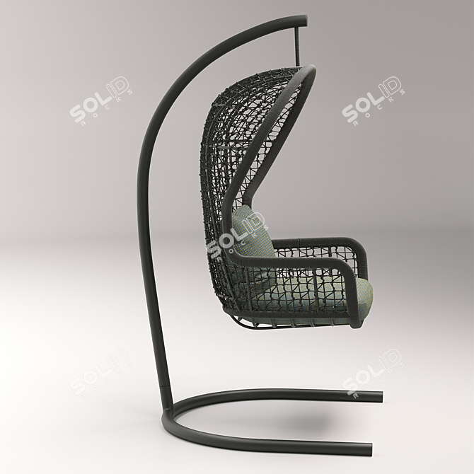 Emma Nest: Modern Rattan Oasis 3D model image 4