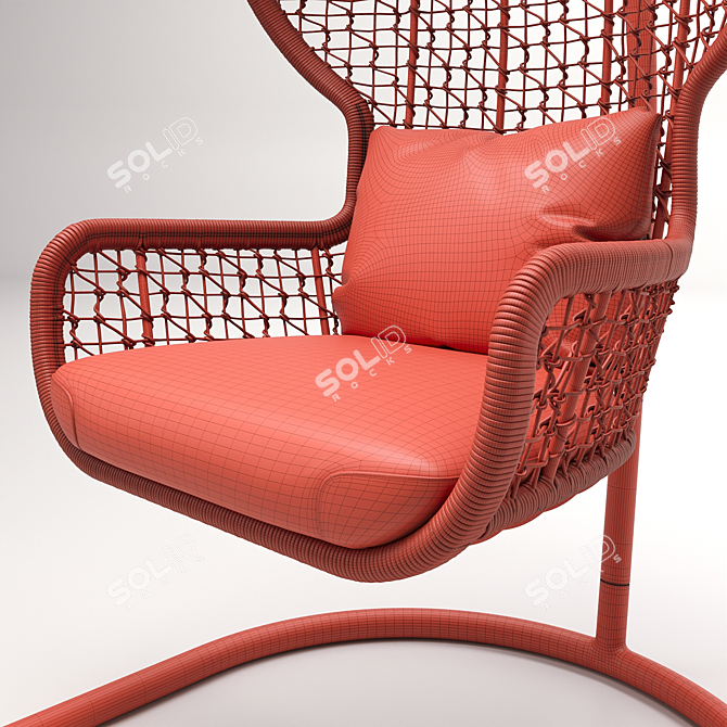 Emma Nest: Modern Rattan Oasis 3D model image 5