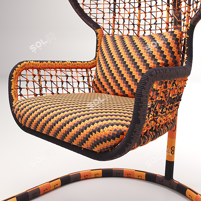 Emma Nest: Modern Rattan Oasis 3D model image 6