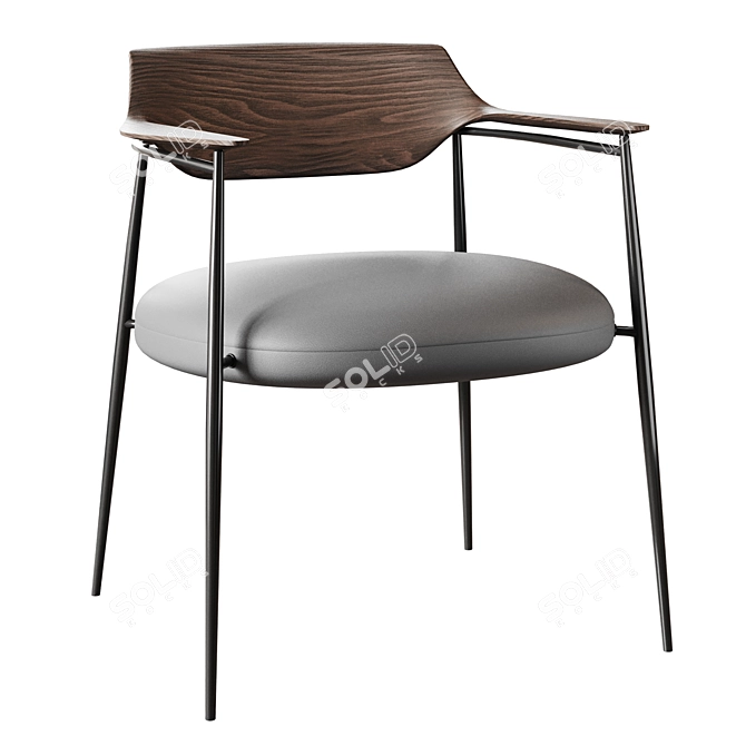 Modern Line Dining Chair - Bork 3D model image 1