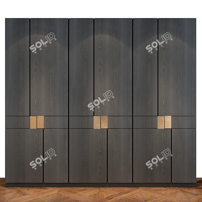 Modern Wardrobe Set 393 3D model image 1