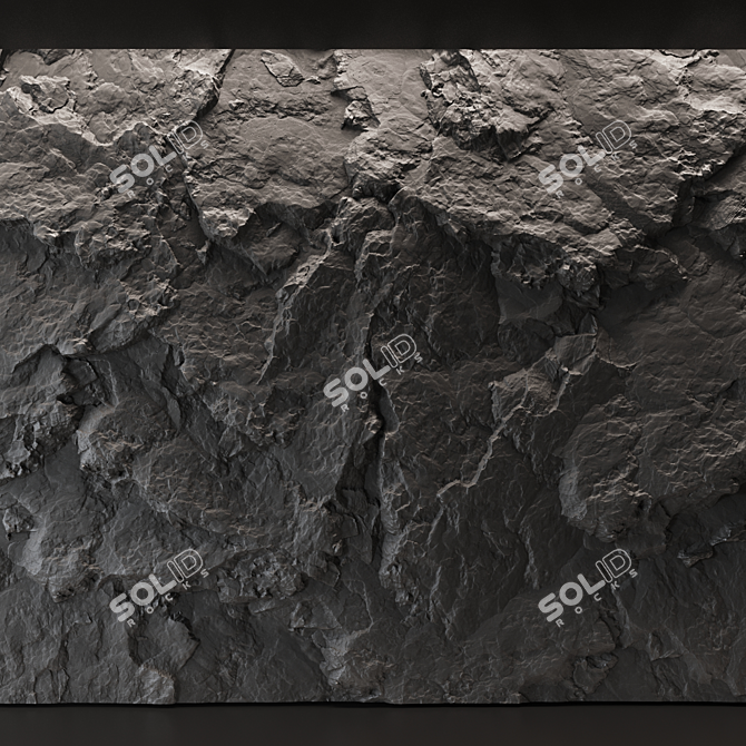 Seamless Rock Textures Set 3D model image 3