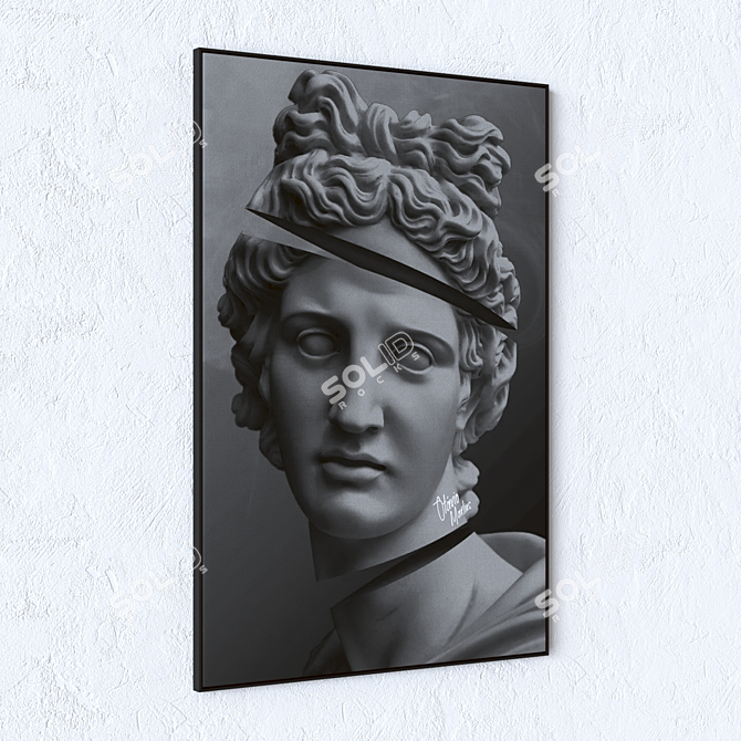 Modern Wall Art Frames Set 3D model image 4