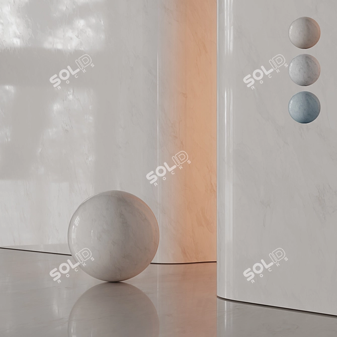 High-Res Marble Material Collection 3D model image 1