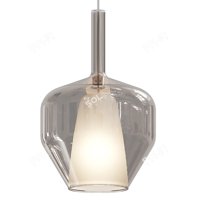 Modern Dual Pendant Light Fixture 3D model image 2