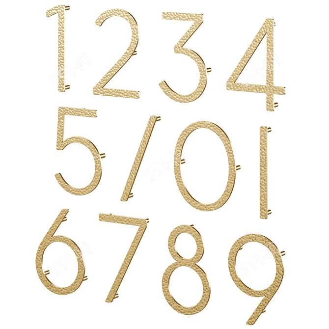 Meraki Numerals Home Entry Accents 3D model image 2