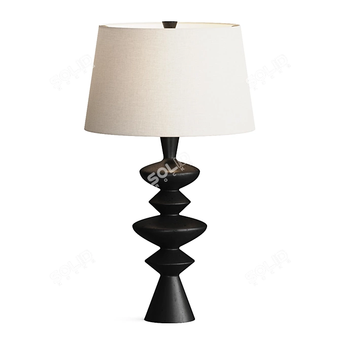 Sleek Modern Table Lamp 3D model image 1